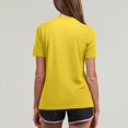thumbnail image 4 of Women's Workout Tops Short Sleeve Shirts Quick Dry Athletic Sun Protection Rash Guard for Women Yellow S, 4 of 5