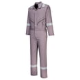 thumbnail image 2 of Portwest C814 Iona Lightweight Reflective Cotton Coverall Gray, X-Large, 2 of 5