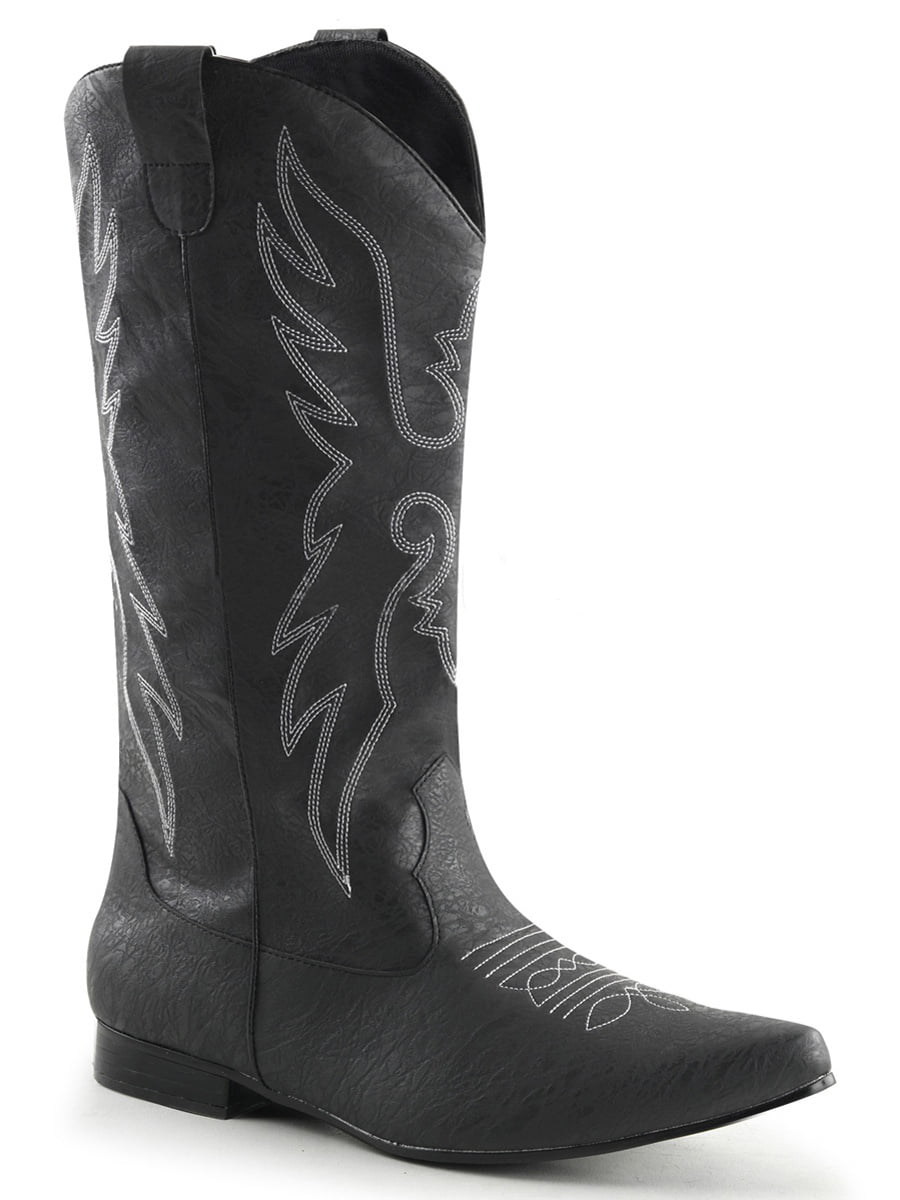 men's flat heel cowboy boots