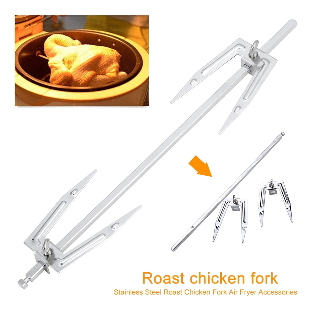 Details about   1Pc Stainless Steel Air Fryer Fork Roast Chicken Fork BBQ Kitchen Grill Fork 