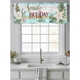 thumbnail image 4 of Seaside Holiday Wishes Valances for Windows Christmas Starfish Holly Wooden Grain Rod Pocket Curtains Valance Short Window Treatment Drapes for Living Room, Bedroom Bathroom 42"&nbsp;W x 18" L, 4 of 5