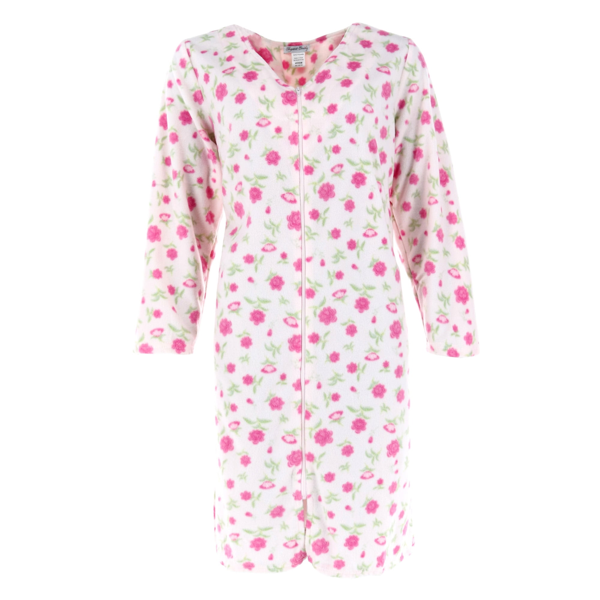 Elegant Emily Women's Zip Front Micro Fleece Duster Robe Walmart Canada
