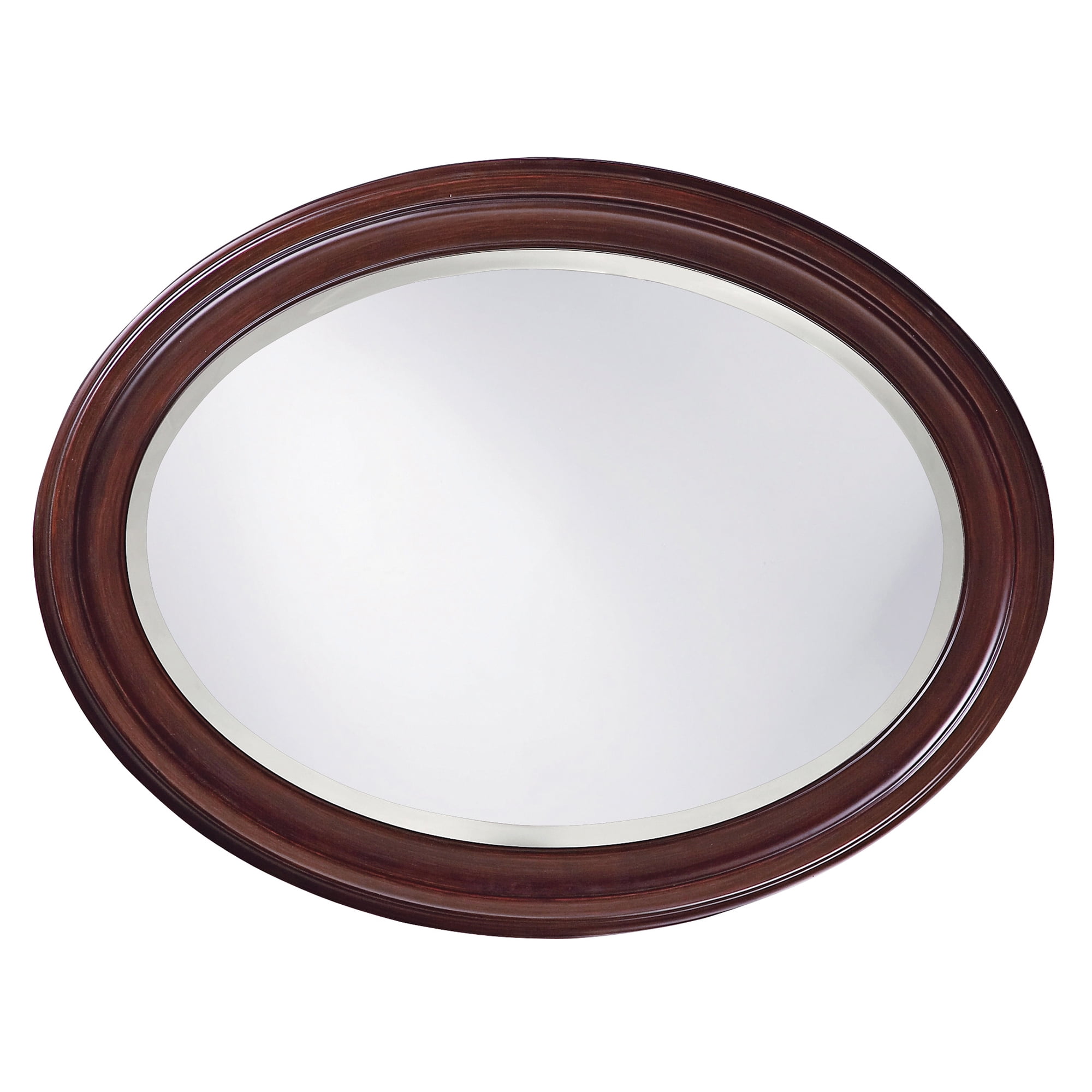 Tyler Dillon Oval Chocolate Brown Wood Framed George Wall Mirror