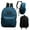 Blue, variant on 17 Inch Classic Black Backpacks Bulk Case of 24 Wholesale