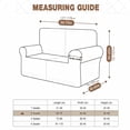 thumbnail image 4 of HUGNEO 1 Piece Stretch Sofa Cover, Jacquard Slipcover with Elastic Bottom, Washable & Pet Friendly Furniture Protector for Loveseat, Wine Red, 4 of 11