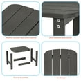 thumbnail image 3 of CHYVARY Outdoor Side Table, Adirondack Coffee Table Made of All-Weather Poly Lumber for Patio, Beach, Garden and Deck,Gray, 3 of 6