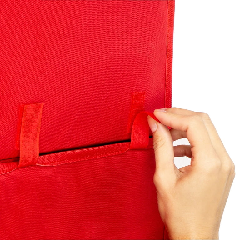 Simplify 11.81-in x 11.81-in 64-Compartment Red Plastic Ornament Storage Box