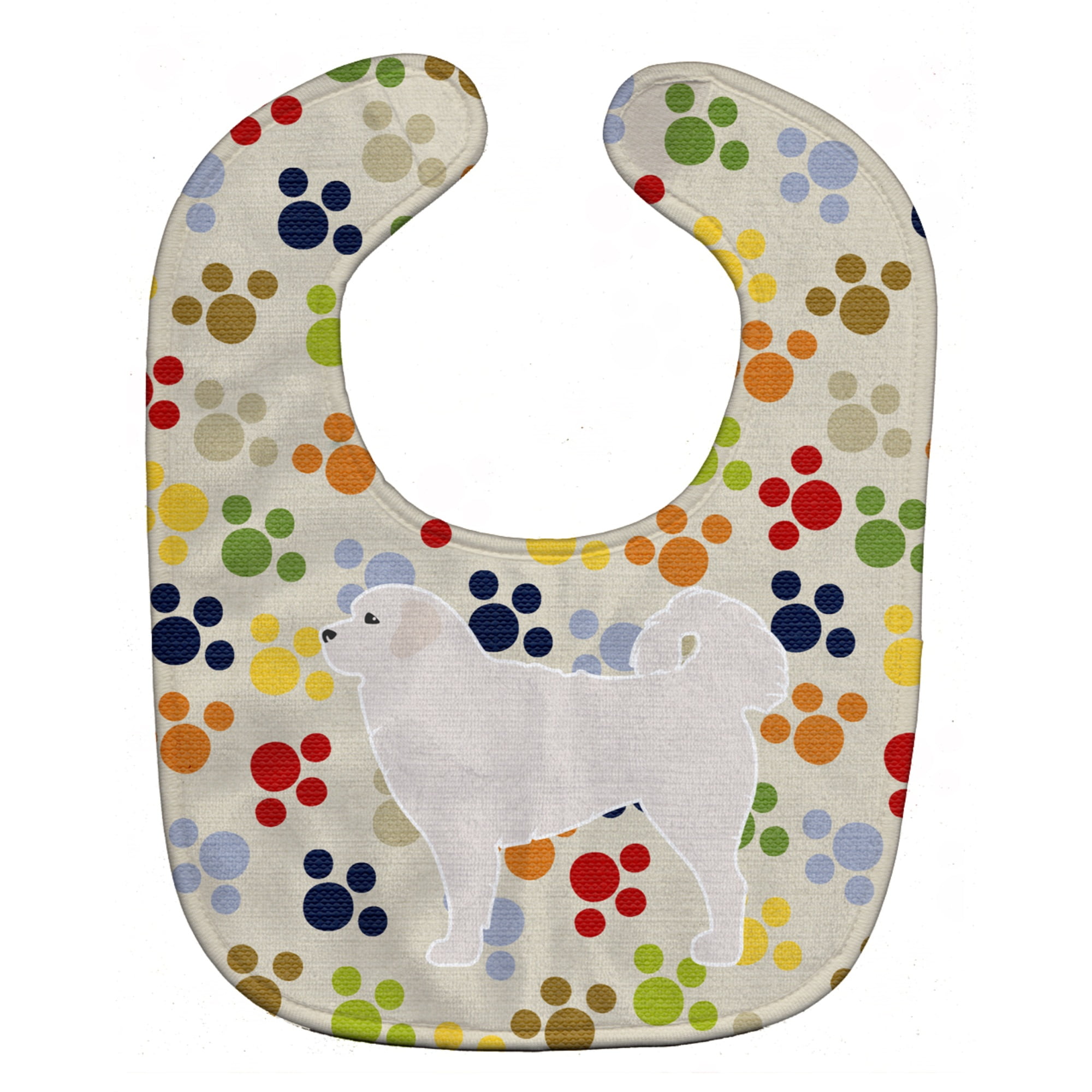Carolines Treasures BB6332BIB Polish Tatra Sheepdog Pawprints Baby Bib