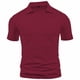thumbnail image 2 of Blusa y camisa de manga corta con cuello vuelto para hombre, blusa de verano informal de color liso de manga corta, blusa de moda para hombre, blusa de poliéster., 2 of 4