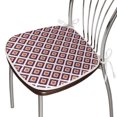 thumbnail image 3 of Geometric Dining Chair Pad, Triangles Shaped Squared Mosaic Like Seamless Pattern Art Print, Water Resistant Pillow with Straps for Kitchen Seats, 6 Pieces Set, Plum Marigold White, by Ambesonne, 3 of 5