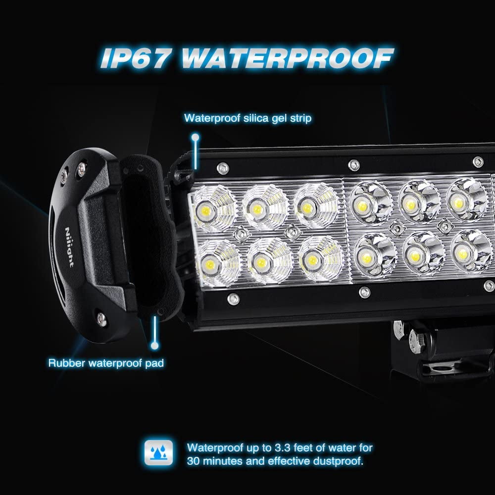 Nilight LED Light Bar 20 Inch 126w Spot Flood Combo Led Bar Off Road Lights 4wd 4x4 Utv Sand Rail Atv Suv Motorcycle Trailer Train Mining Truck
