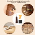 thumbnail image 6 of Uxcell Wood Repair Kit, 4 Pcs Touch Up Filler Wood with Scraper Sandpaper for Scratches Holes Crack Tables Desks Wooden Floors Repair Cover Ups, Mahogany, 6 of 6