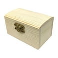 thumbnail image 3 of KLKCMS Unfinished Wood Box DIY Painting Craft Box Plain Keepsake Box Treasure Chest Arch Lid, 3 of 9