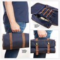 thumbnail image 3 of Bolsa de viaje para barman con correa para el hombro, juego de utensilios de bar portátil, bolsa enrollable para almacenamiento, viajes, camping, fiestas de picnic (bolsa vacía) (azul), 3 of 5