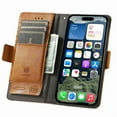 thumbnail image 6 of Decase for iPhone 16e Flip Wallet Cover,Shockproof Flip Kickstand PU Leather Case with Cash & Card Slots Holder Stand Cover, Business PU Leather Wallet Phone Case for iPhone 16e,Lightbrown, 6 of 11