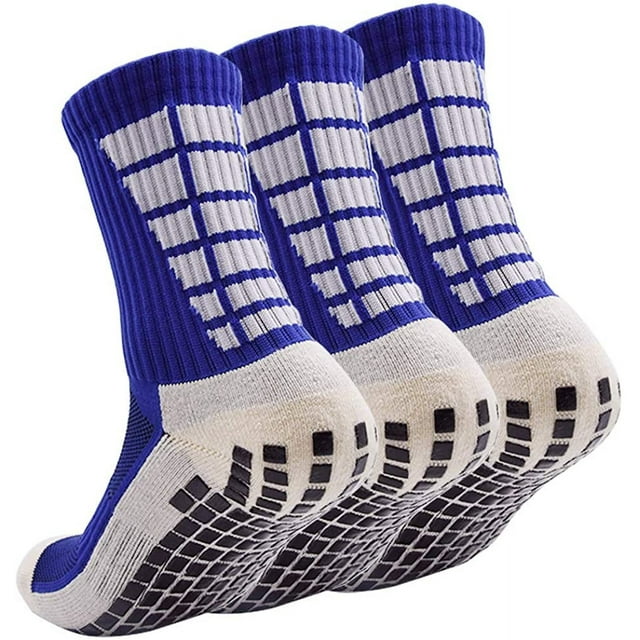 3 pares de calcetines hospitalarios antideslizantes con agarre para adultos, hombres, mujeres y ancianos.