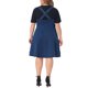 thumbnail image 3 of Vestido de mezclilla para mujer de tallas grandes Agnes Orinda con tirantes ajustables, vestido de mezclilla en línea A con bolsillos 3X azul oscuro, 3 of 6