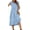 Blue Floral, variant on Fantaslook Dresses for Women Summer Casual Boho Dress Floral Print Ruffle Sleeve Midi Beach Dresses