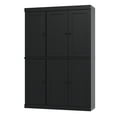 thumbnail image 6 of Palace Imports 100% Solid Wood Kitchen Pantry Storage Cabinet with Doors and Adjustable Shelves, 6-Door, Black, 6 of 8