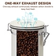 thumbnail image 2 of Stainless Steel Coffee Canister - 22OZ Airtight Coffee Bean Storage Grounds Container Holder with Date Tracker & Measuring Scoop, Kitchen Food Canister Jar for Cereal, Sugar, Tea, Flour, Gifts, 2 of 8