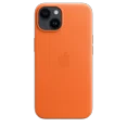 thumbnail image 4 of Genuine Apple Leather Case for iPhone 14 Leather Case Skin Cover W/MagSafe Orange, 4 of 5