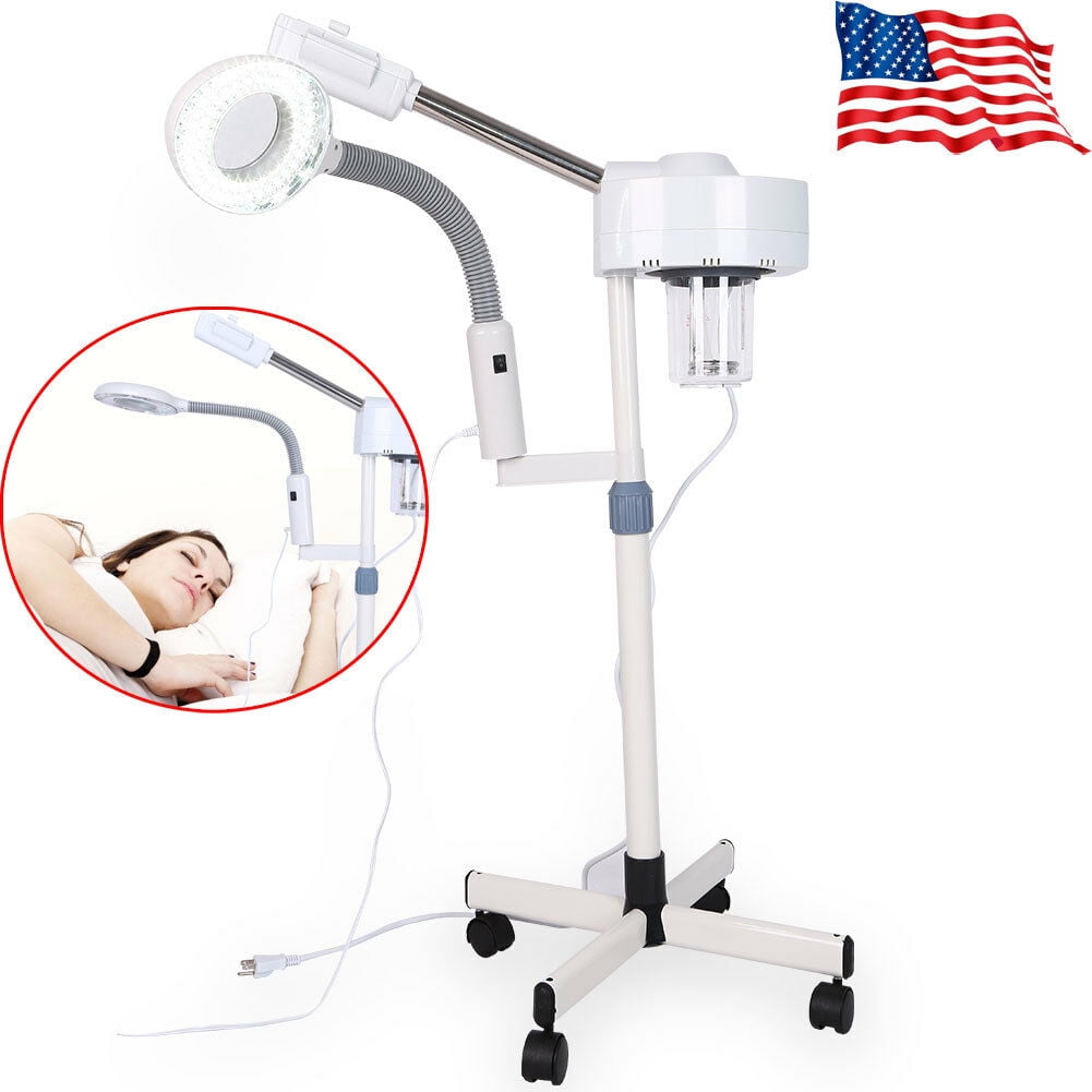 Pro Facial Steamer 5X Magnifying Lamp Hot Machine Spa Salon 2in 1