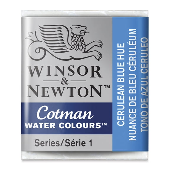Winsor & Newton Cotman Watercolor Half Pan - Cerulean Blue Hue