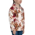 thumbnail image 3 of Fotbe Lilies Flowers Pattern Youth Pullover Hooded Sweatshirt, Boys Hoodie, Kangaroo Pocket Hoodie for Kids Girls -Medium, 3 of 6