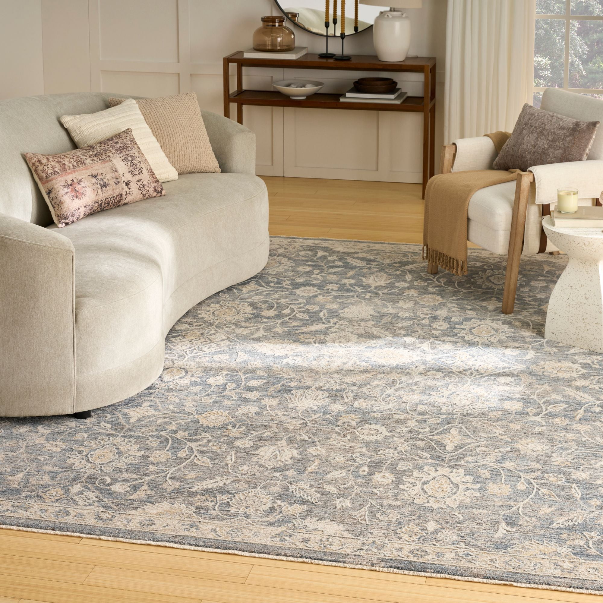 Nourison Harbor 5'3" x 7'6" Blue Vintage Indoor Rug