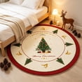 thumbnail image 6 of Trivibe Christmas Round Area Rug with Festive Tree and Reindeer Design, Soft Holiday Floor Mat for Living Room Bedroom Home Decor, Non Slip Washable Winter Circle Carpet for Indoor Xmas Decoration, 6 of 6