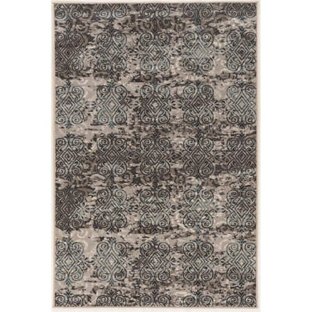 Riverbay Furniture 2  x 3  Rug in Beige This rug features cool tones paired with vintage styles and distressed finishes for truly unique rugs that are sure to wow your guests. Machine made in microfiber polyester these rugs bring the look of a true aged treasure combined with amazing affordability. Features : Finish: Gray  Beige and Blue Material: Microfiber Polyester Style: Transitional and Traditional Construction: Power loomed Action back with cotton warp Specifications : Product Dimensions : 0.25  H x 24.00  W x 36.00  D Product Weight : 1 lbs
