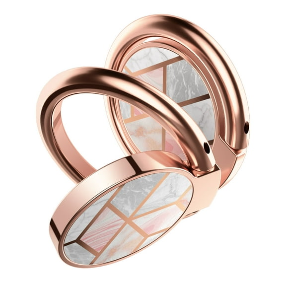 i-Blason Cell Phone Finger Ring Holder - Universal - Kick Stand with 360° Rotation and 180° Flip Magnetic Car Mountable (Marble)