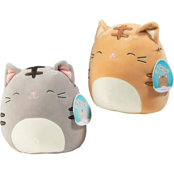 Squishmallow 8" Cats Assorted Single - Receive 1 of 2 Pictured Styles - Cute and Soft Kitty Plush Toy - Official Kellytoy Stuffed Animal