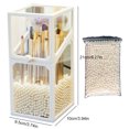 thumbnail image 2 of Makeup Brush Holder Covered Cosmetic Holder Eyebrow Pen Holder with Fake Pearl, 2 of 9
