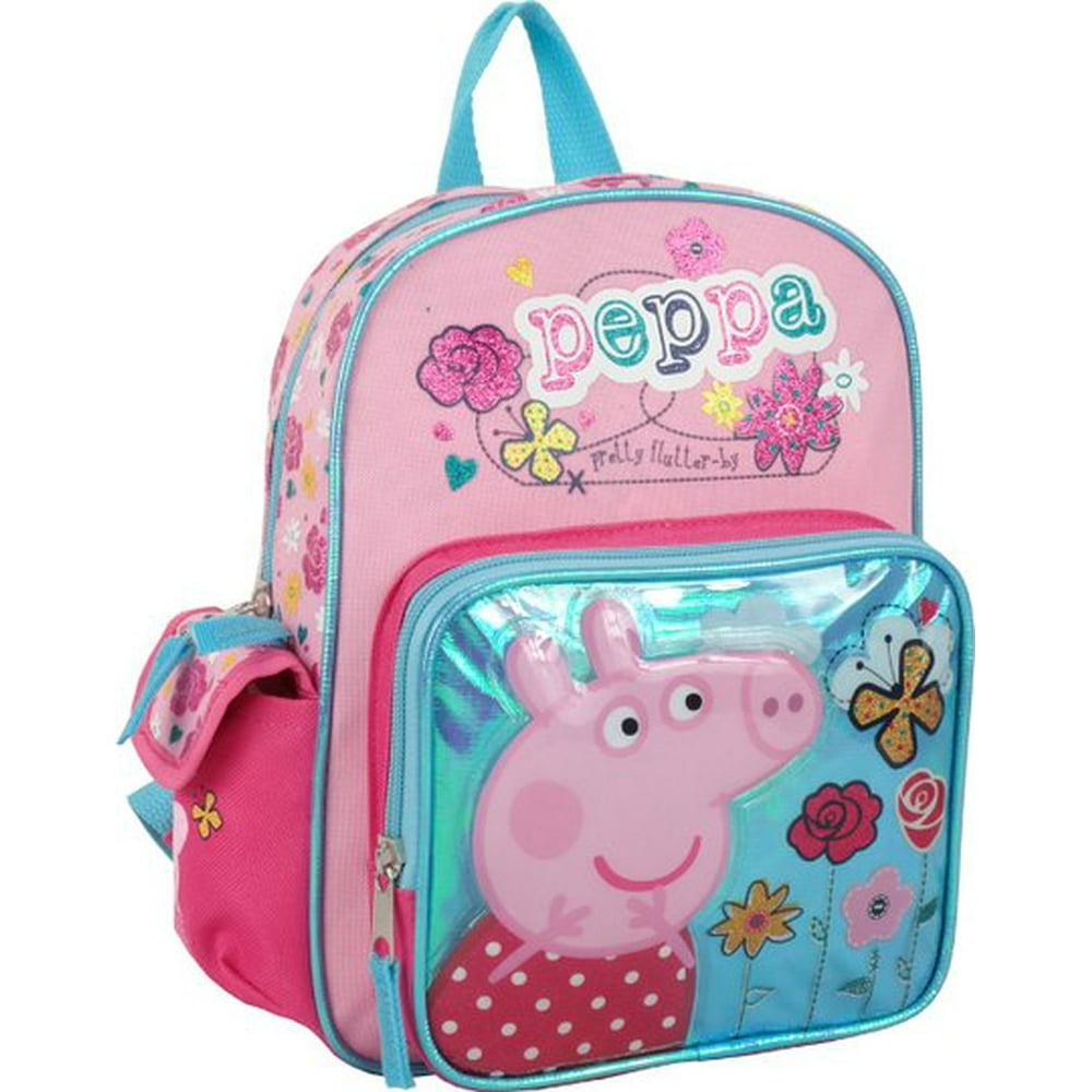 Peppa Pig Mini Backpack Peppa Pig Silver/Pink Girls School Bag