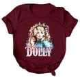 thumbnail image 2 of Women's Dolly Shirts Unisex Dolly Country Music Graphic T‑Shirt, Crewneck Short Sleeve Vintage Tee Loose Fit Casual Retro Tops for Women Daily Wear, 2 of 5