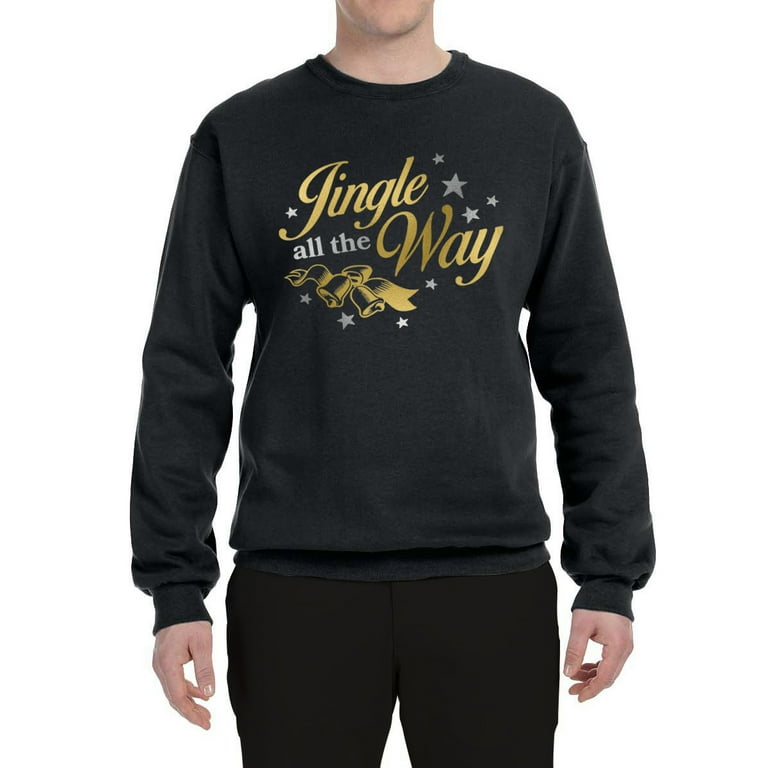 Wild Bobby Jingle All The Way Christmas Unisex Crewneck Graphic Sweatshirt Black Medium Walmart