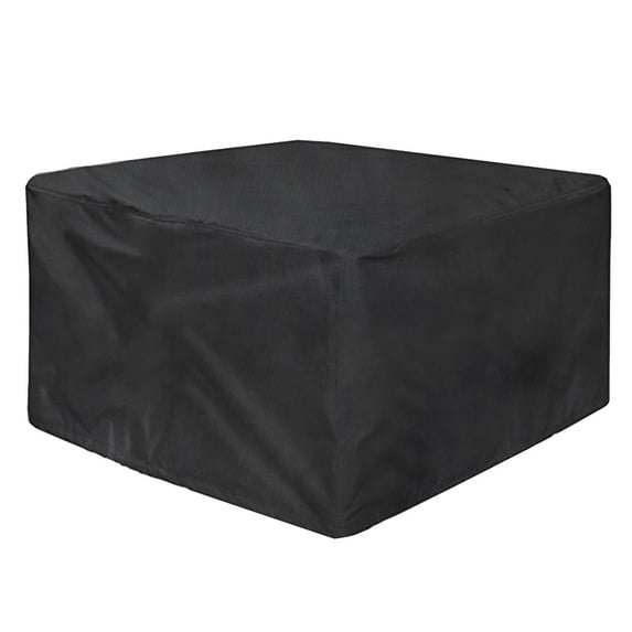 Coolmade Fire Pit Cover - Waterproof 600D Heavy Duty Square Patio Fire Pit Table Cover Black - 44 x 44 inch