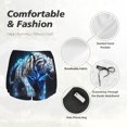thumbnail image 6 of Haiem Futuristic Blue Light White Tiger Women's 2 in 1 Running Shorts - Lightweight Athletic Workout Gym Yoga Breathable Sports Shorts Liner with Phone Pockets-Large, 6 of 9