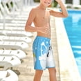 thumbnail image 6 of Rocae Collie in Bathtub for Teen Beach Trunks Boys Swim Trunks with Compression Liner Quick Dry Board ShortsLarge, 6 of 9