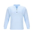 thumbnail image 2 of TaTaai Women Striped Long Sleeve Button V Neck Pullover Casual Fashion Top Ladies Spring Autumn Daily Commute Street Wear Soft Comfortable No Fading Machine Washable Blouse Gift, 2 of 7