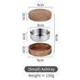 thumbnail image 5 of Wood Ashtrays with Lid Covered Windproof Ashtray with Stainless Steel Liner Indoor Outdoor Ash Tray,9 X 4cm, 5 of 5