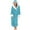 1247#Blue, variant on Prime Women's Flannel Plush Short Hooded Robes Soft Warm Pajama Lounge Robe Bathrobe Ladies Cute Robe with Pockets