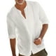 thumbnail image 1 of Playeras Y Camisas Para Hombre Tres camisetas de color V T Baggy Men's Quarter Solid Cotton Blusas mezclan la blusa de Men (White, 3XL), 1 of 7