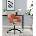 thumbnail image 2 of LumiSource Black Metal, Orange Fabric Margarite Task Chair, 2 of 6