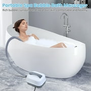 Baellsa Portable Spa Bubble Bath Mat, Full Body Bubbling Bath Mat with Remote & Pillow, Electric Air Pump & Adjustable Bubble Settings