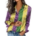 thumbnail image 2 of Blouses à Manches Longues pour Femmes Imprimées Cardigan Décontracté Ample Style Denim, Veste Longue d'Hiver pour Femmes Non Incluse, 2 of 5