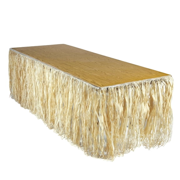 6 Pack Beistle Luau Party Raffia Table Skirting