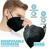 50 Pcs KN95 Face Mask Dental-Protection 5 Layer-Ply Ear Loop Black Color