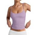 thumbnail image 3 of Womens Adjustable Camisole Sleeveless Square Neck Spaghetti Strap Tank Tops Basic Shirt XXL, 3 of 8